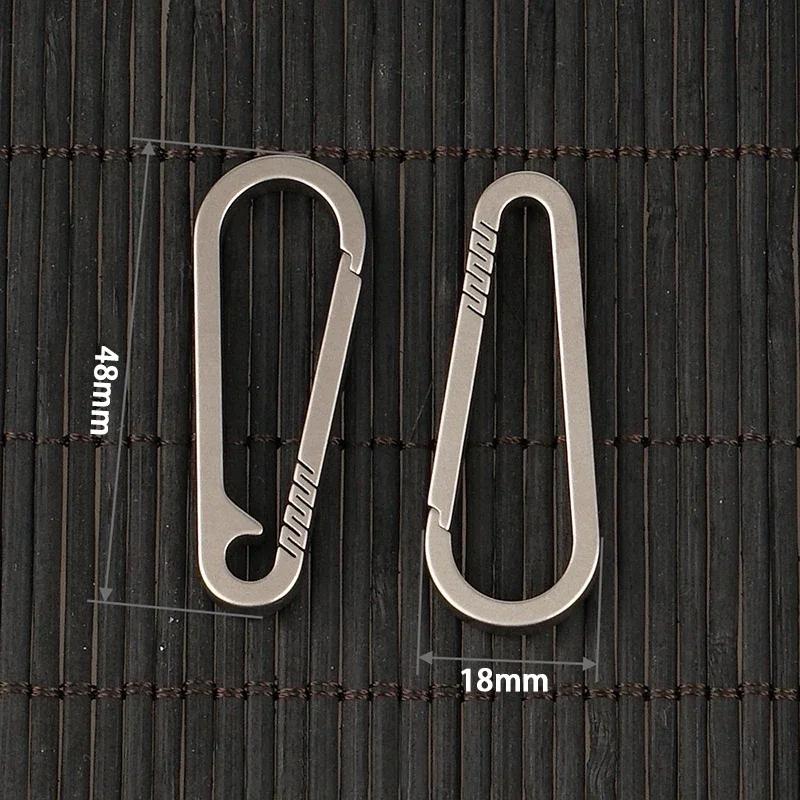 1PCS Titanium Alloy Keychain Buckle Key Ring Car Accessories Titanium Buckles EDC Outdoor Tool