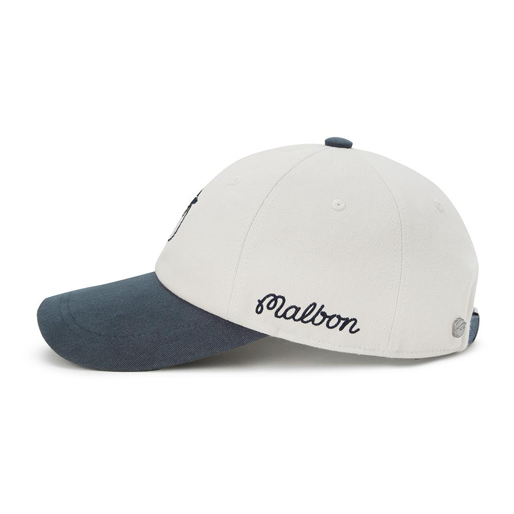 MALBON GOLF Basic Colorblock Ball Cap Navy