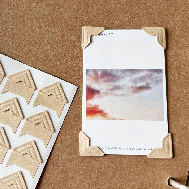 24pcs/sheet Self-adhesive Album Corner Sticker DIY scrapbook accessories, multi-color optional, memory preservation and production