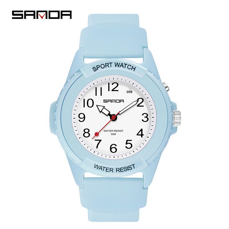 Multicolor Sanda 50M Waterproof Luminous Dial Sport Watch