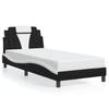 Vidaxl LED Bed Frame, Black-White, 80X200 Cm, Faux Leather
