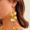 Textured Metal Wind Leaf Tassel Necklace Fashion Design Sense Retro Pull Collar Necklace