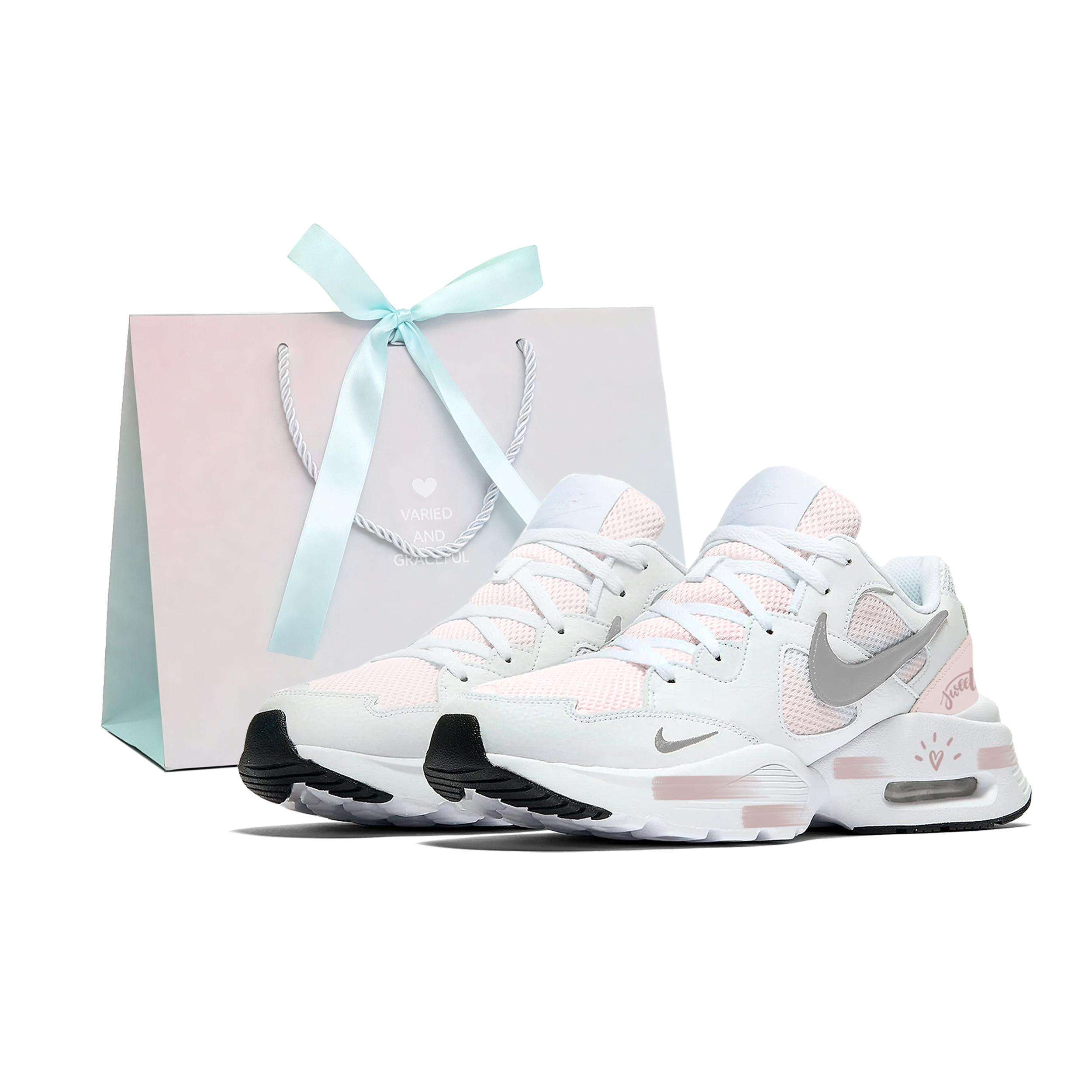 

Nike Synthetic Leather, Leather Abrasion Resistant Low top Casual City Commuting Running Shoes Unisex Pink Shopping Bag CJ1670-102(Team-1451-) 44