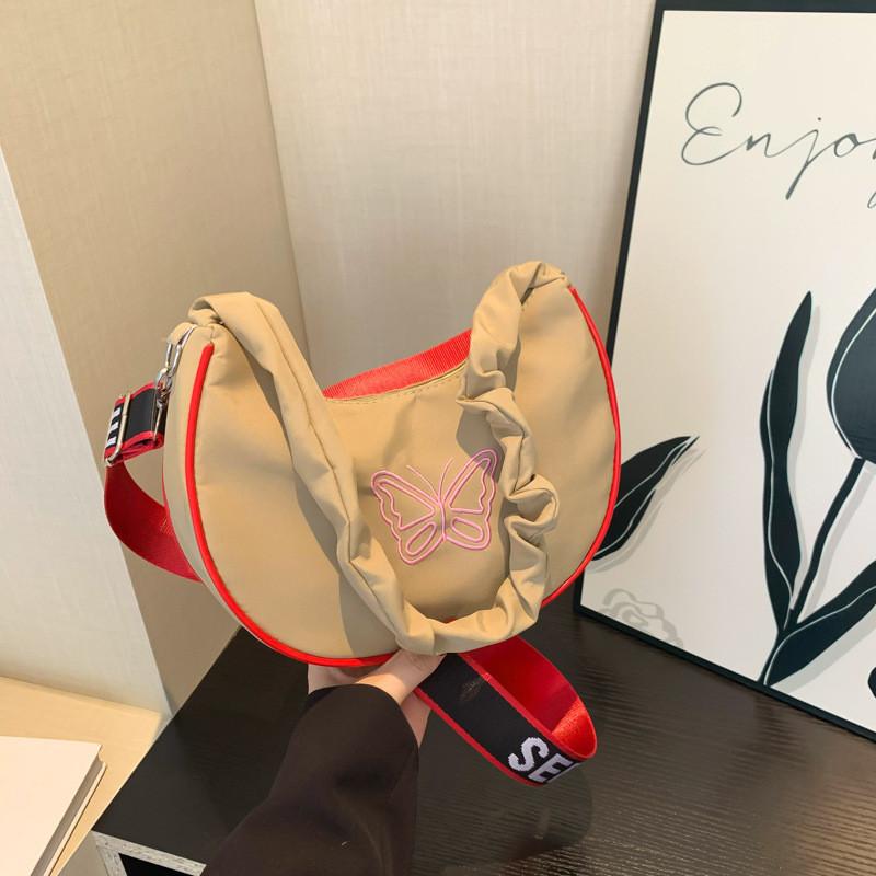 

Stylish 2024 Large Capacity Handbag Elegant Korean Embroidered Butterfly Shoulder Bag хакі