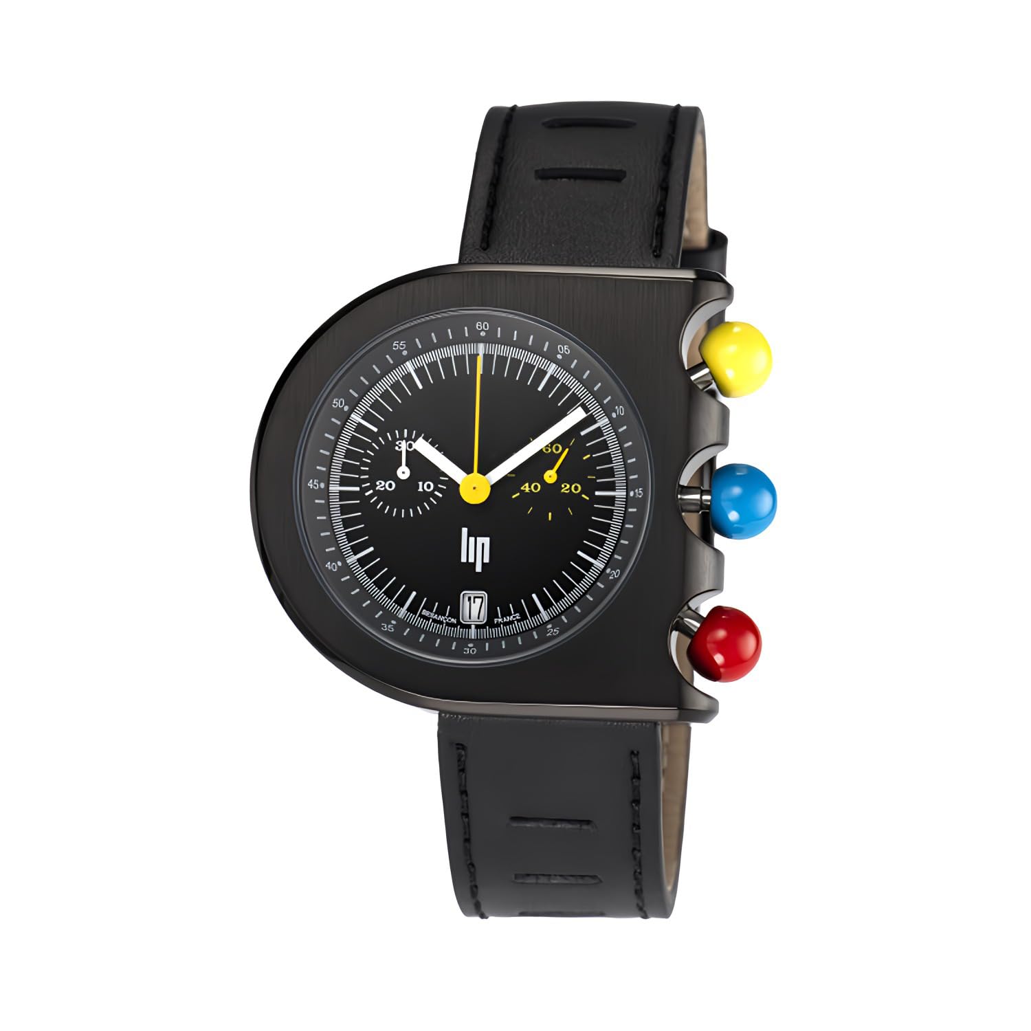 

Authorized Distributor Lip Watch 671664 MACH Mach 2000 Chrono Black Leather [LIP] Men s