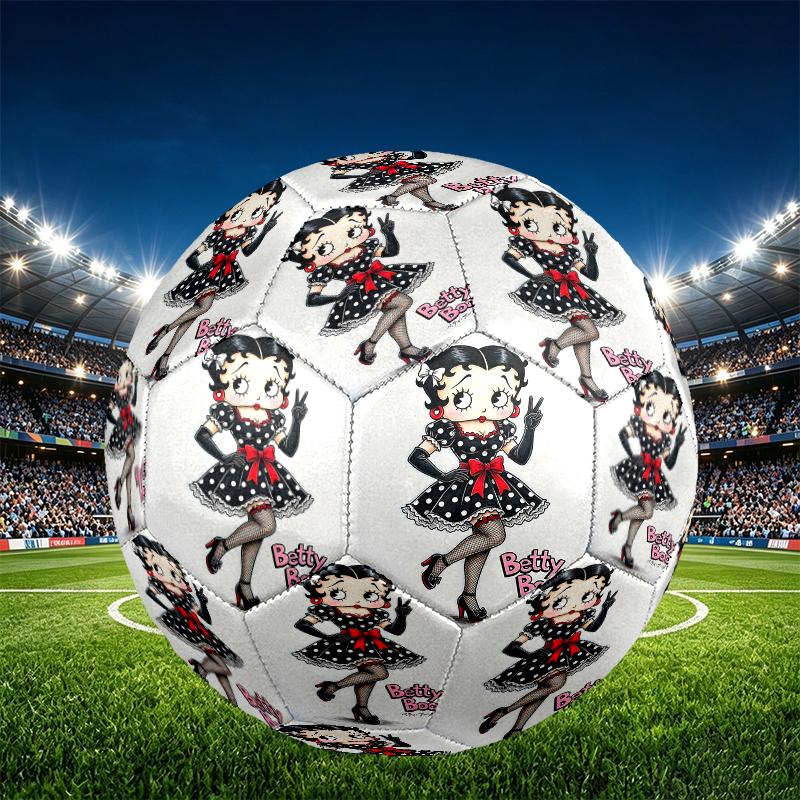Sexy Doll Print Size 5 Soccer Ball, PU Wear Resistant Football for Match Training and Daily Practice, Birthday Gift for Soccer Fans