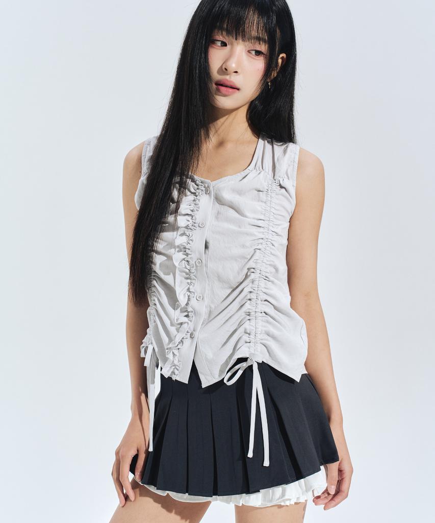 Zero Planet Julia Pleated Skirt Pants [Grey]