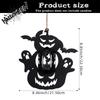 Halloween Metal Hollow Ghost Pumpkin Lantern Candle Holder Party Decor Hanging Lantern for Indoor Outdoor Display