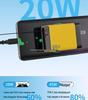 Dual-Port GaN Fast Charger with Retractable Cable for Apple, Huawei, Xiaomi
