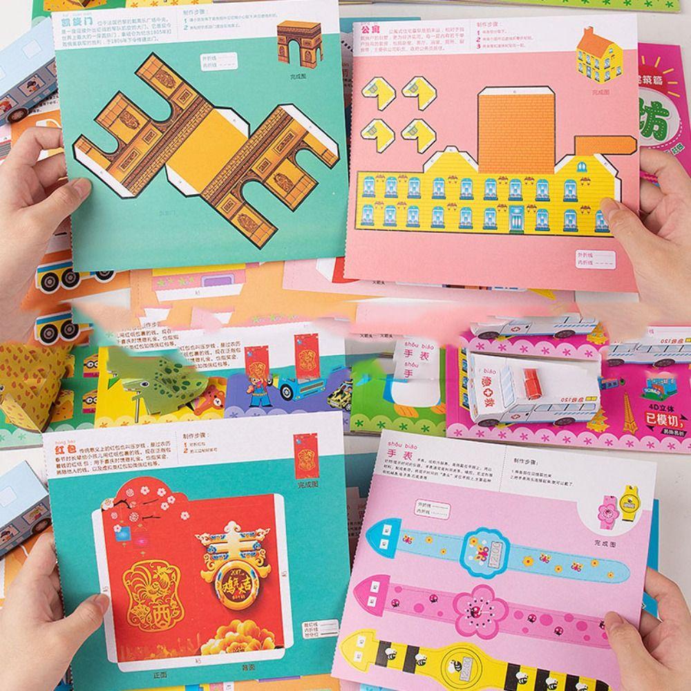 Paper Animal Handmade Origami Montessori Diy Paper-cut Book  Boys Baby Girls