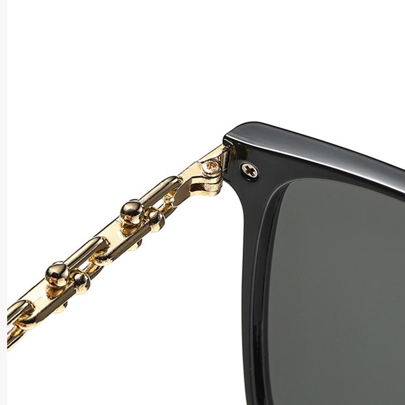 Big Frame Sunglasses For Women Designer Vintage Alloy Leg Fashion Glasses Retro Sunglasses