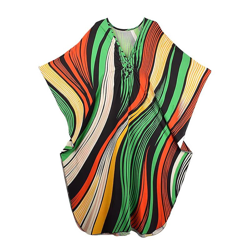 

Xitao Платье свободного кроя в полоску контрастного цвета GJ1184 One Size зелёный