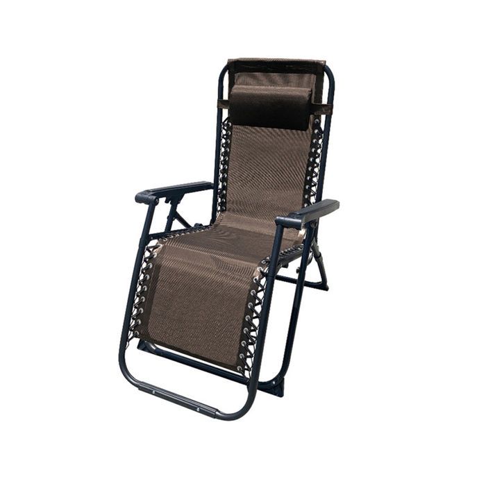 Outdoor Reclining Garden Lounge Chair 90 X 108 X 66 Cm Brown - Marbueno