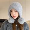 Thickened Knitted Cap Warm Ear Protection Cap Velvet Earmuffs Cap  for Women