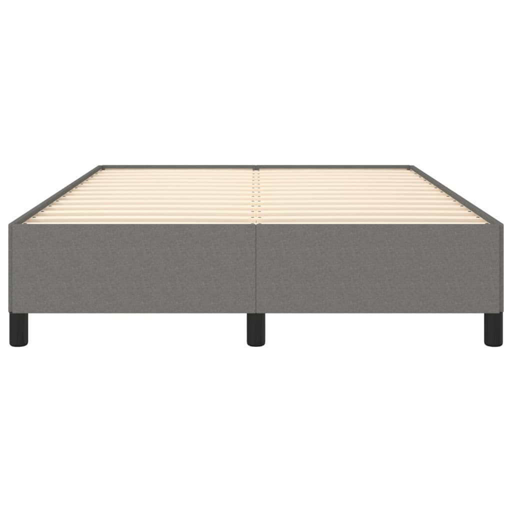 Bed Frame without Mattress Dark Grey 140 x 190 cm Fabric