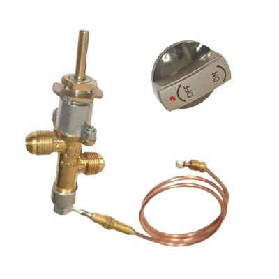 Adapter propanu niskociśnieniowego Zestaw adapterów do kontroli gazu z przewodem termoelementu i gałką Zamienne do akcesoriów palnikowych