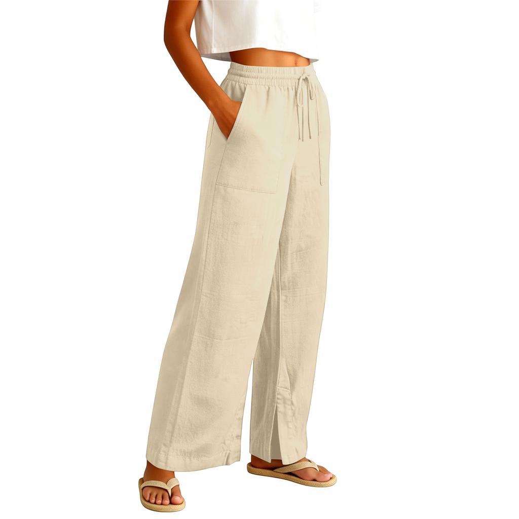 Women'S Sports Fitness Pants Casual Loose Elastic Jogging Pants Straight Wide Leg Pants Casual Pants Yoga Pants