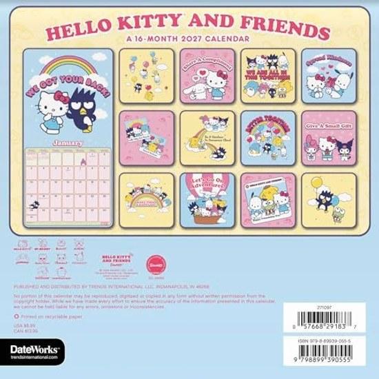 2027 Hello Kitty Friends Mini Wall Calendar