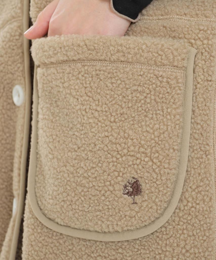 Narue Poodle Fleece Jumper Free Size Women's Skirt, Beige,