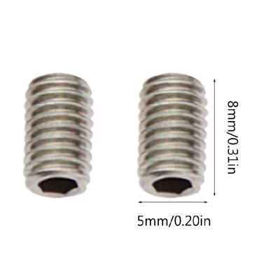 10Pcs Stainless Steels Surfboard Grub Screws 5mm Fins Plugs Screws Replacement Hardware Part Surfboard Accessories