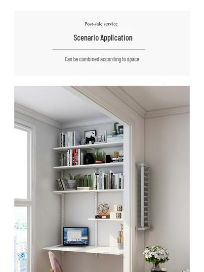 Adjustable Wall-Mount Shelf Bracket for Wooden Boards