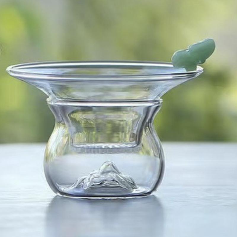 Butterfly Heat Resistant Glass Tea Separator Infusor Tea Diffuser Tea Strainer Dispenser Soaking Filter Teaset Ornaments