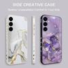 Golden Marble Pattern Case For Samsung Galaxy S26 S25 Ultra S24 S23 S22 Plus S21 FE A15 A16 A17 A35 A36 A54 A55 A56 5G Soft Cover