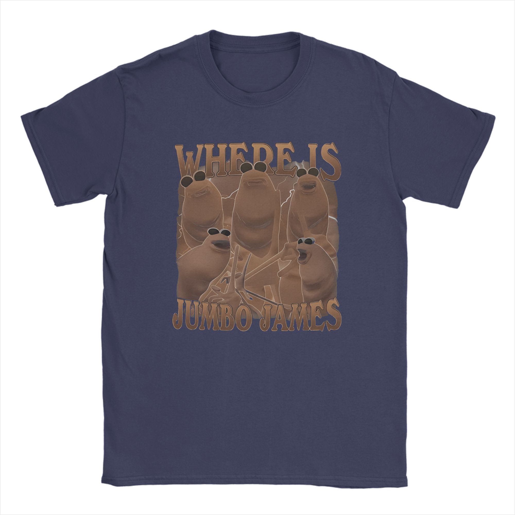 

Marcus The Worm Where Is Jimbo James Meme T Shirts Men s 100% Cotton Crazy T-Shirt Round Collar Short Sleeve Clothes Unique 3XL