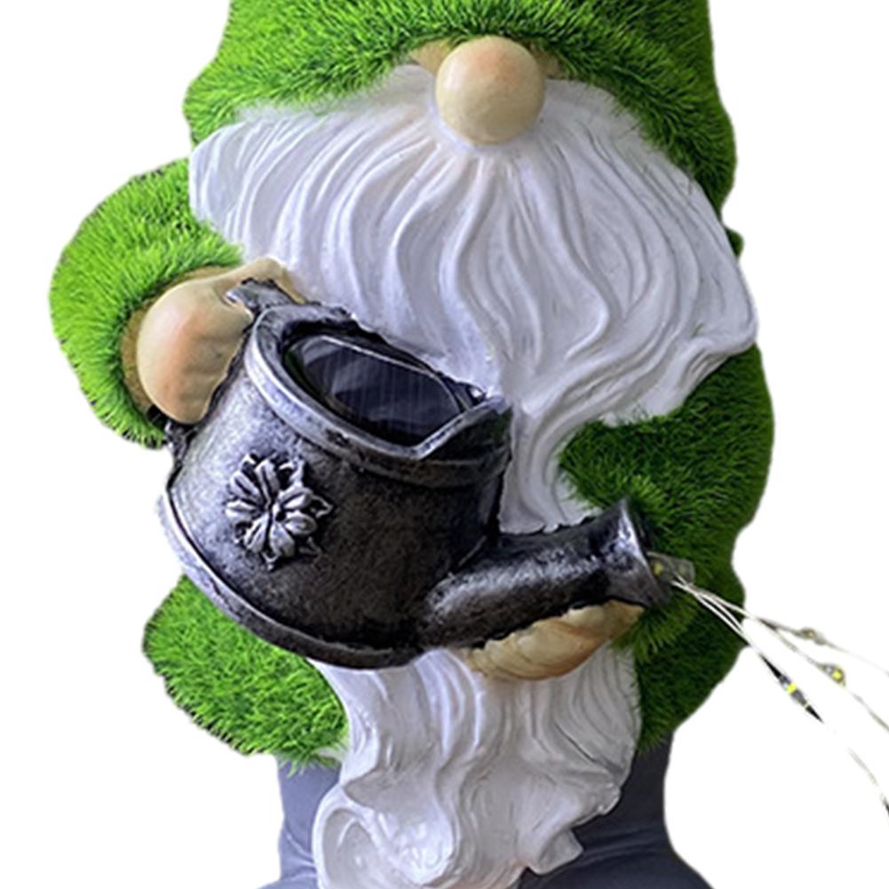 Faceless Dwarf Resin Ornament Magic Garden Peace Gnome Holding Flower Crafts Stereoscopic Pixie Statue Outdoor Garden Decor