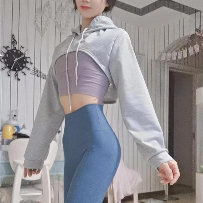 Women Solid Color Hooded Long Sleeve Hoodie Sweatshirt Fashion Ladies Streetwear Slouch Pullover Jumper Tops