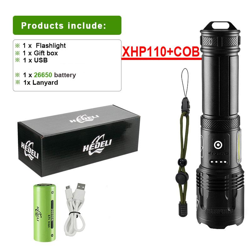 XHP160 Super High Power Flashlight Multi-Mode Waterproof Torch Outdoor Emergency Light Camping Lantern Spotlight Flash Light