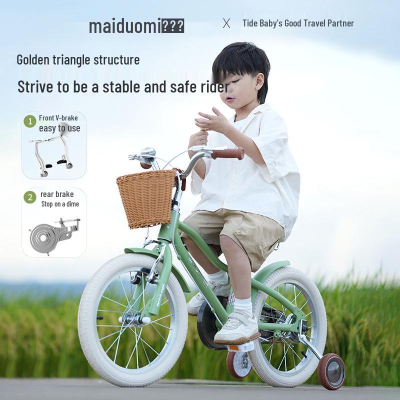 Maiduomi Ultralight Children's Bicycle with Training Wheels for Ages 3-12