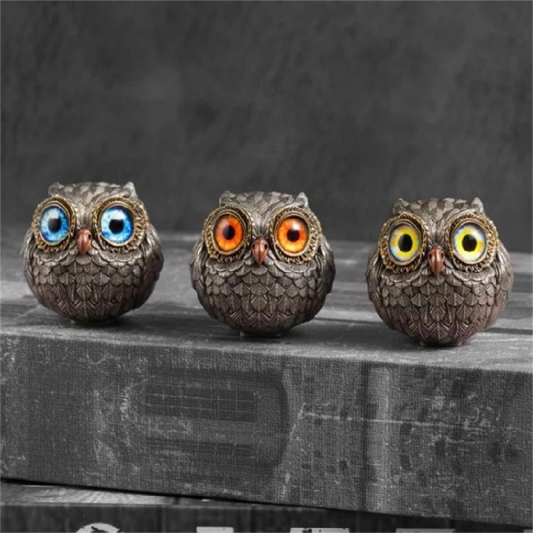 Charm Resin Owl Decoration With Fine Detail Owl Sculpture For Bedroom, Office, Or Living Area for Stylish Home