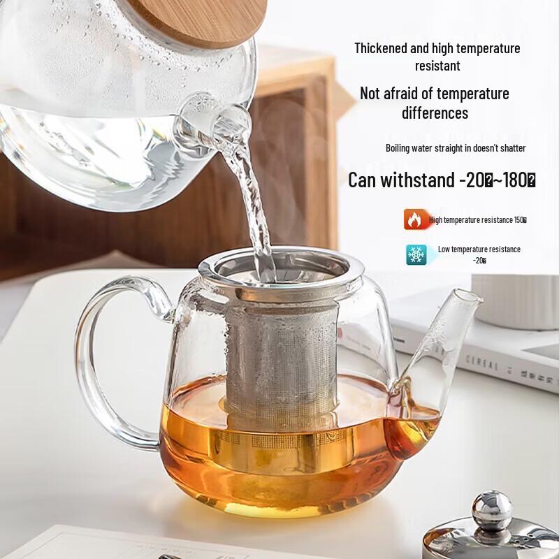 YIHUTEA Glass Steaming & Brewing Tea Pot