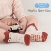 Warm Non-Slip Dots Socks Cute Cartoon Thick Newborn Socks Midtube Cotton Sports Sock Boys Girls