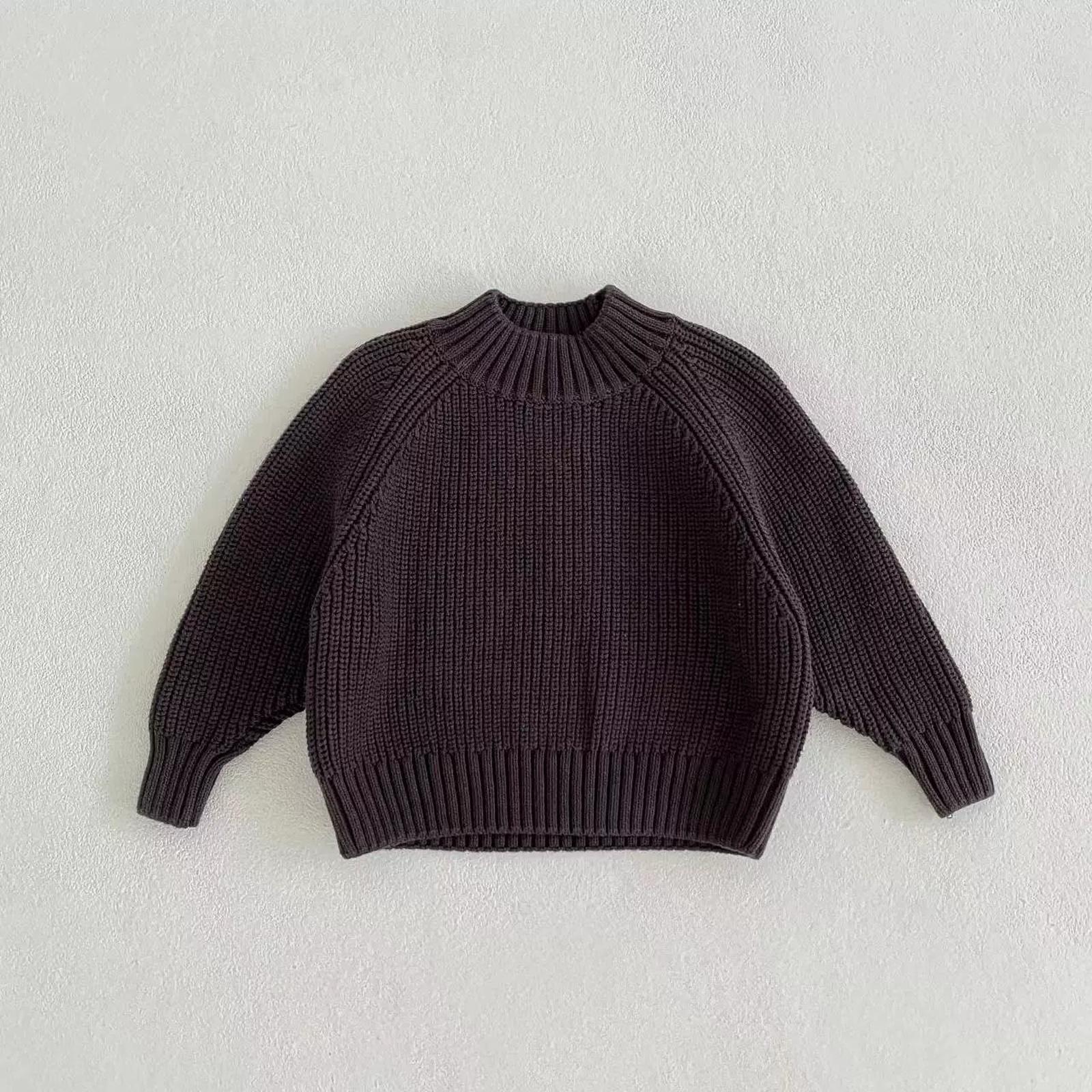 Kids Turtleneck Sweater Casual Fashion Undershirt For Daily Wear 140 кофейный