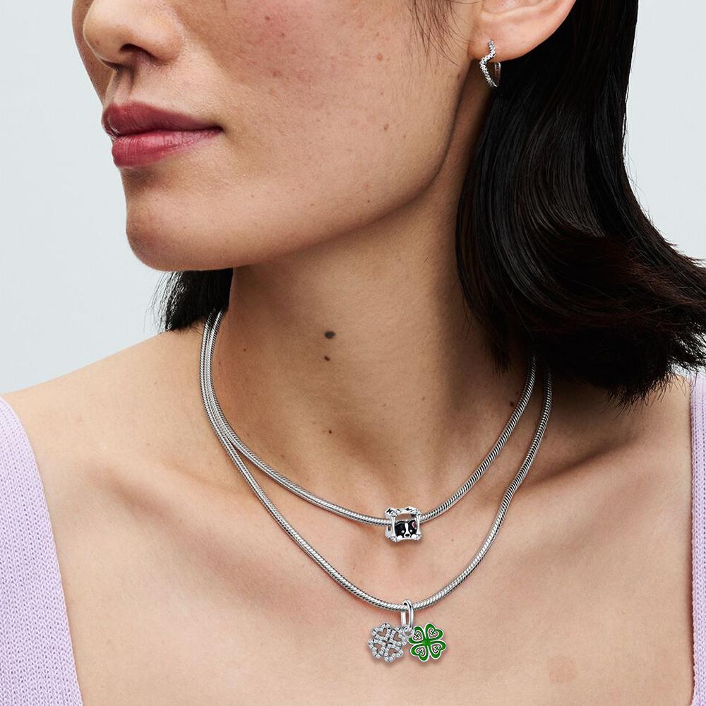 Copper Charm Beads Fit Original Bracelet Diy Jewelry Luck Clover Pendant Holiday Decoration Women Fashion Party