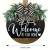 Wooden Doorplate Welcome Sign Outdoor Decorative Door Hanging Sign Room Decoration Wooden Handicrafts