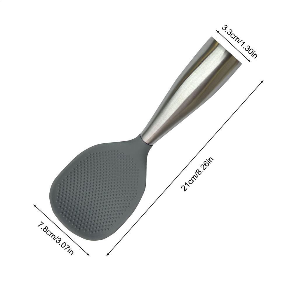 Rice Spoon Non-stick Silicone Standing Serving Spoon Heat-Resistant Kitchen Tools Multifunctional Cookware For Soup Noodle
