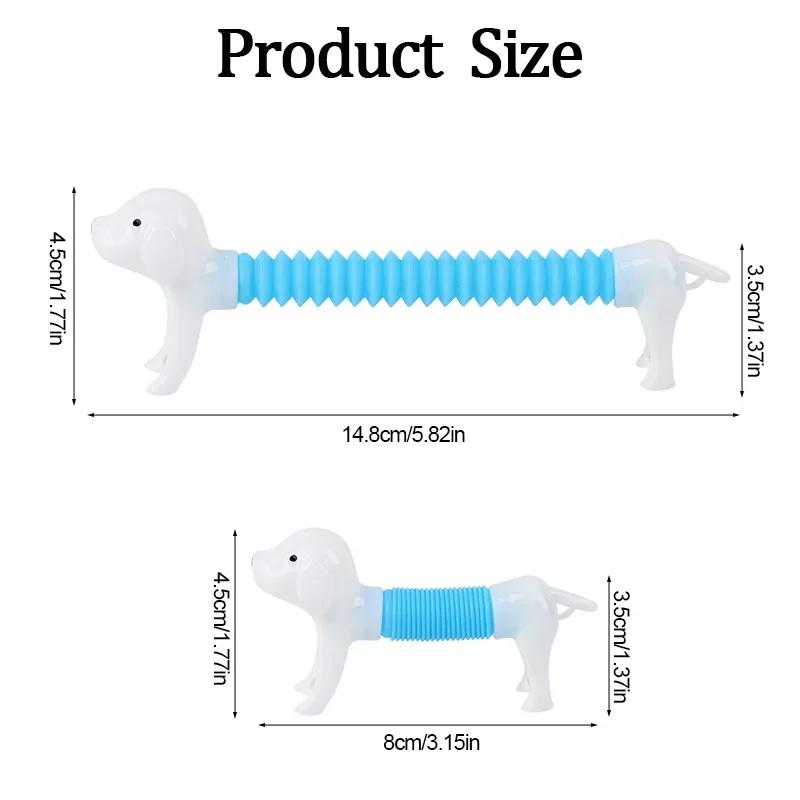 10 Piezas Kawaii Perro Pop Tubes Juguete Extensible Alivio del Estrés Juguetes Apretables Cumpleaños de Niños Rellenos de Piñata Rellenos de Bolsas de Regalo Aula