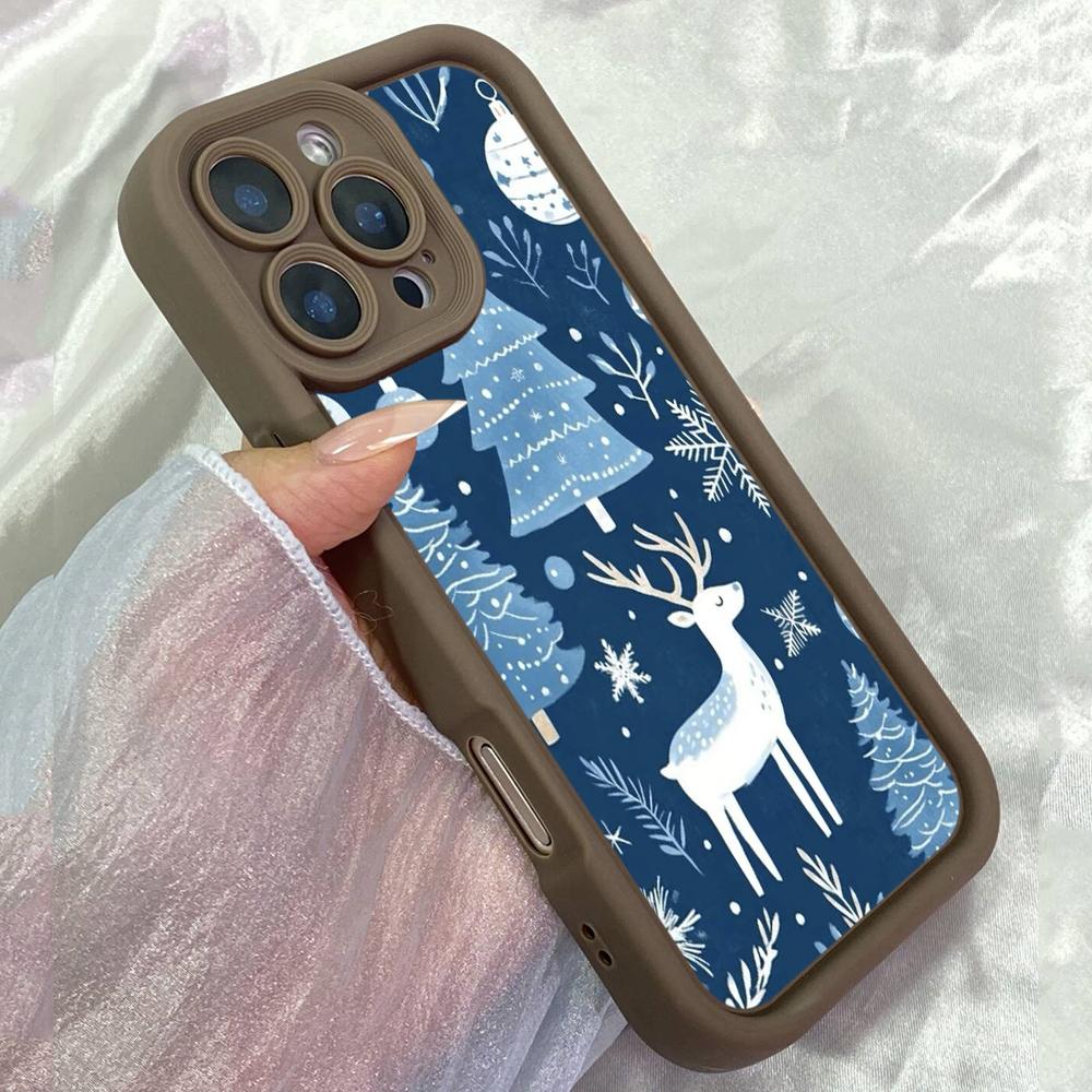 

JT579 Winter Deer Forest for iPhone 17 16 15 14 13 12 11 Pro Max Samsung S26 S25 Ultra A17 A07 A56 A16 A15 A14 A13 Xiaomi 15T Redmi 15c 14C Soft Case Redmi 15C 4G/5G(171.6) коричневий