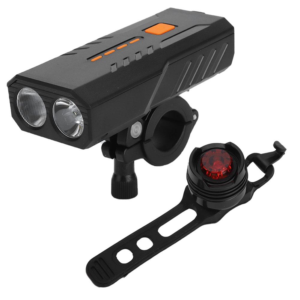Portable USB Rechargeable Bike Front Light Bicycle Taillight Cycling Light Safety Flashlight