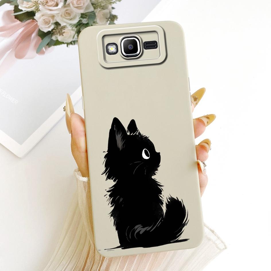 For Samsung Galaxy J2 Prime Case Cute Cartoon Cat Shockproof Silicone Soft Cover For Samsung J5 Prime On5 2016 G570 G570F Fundas