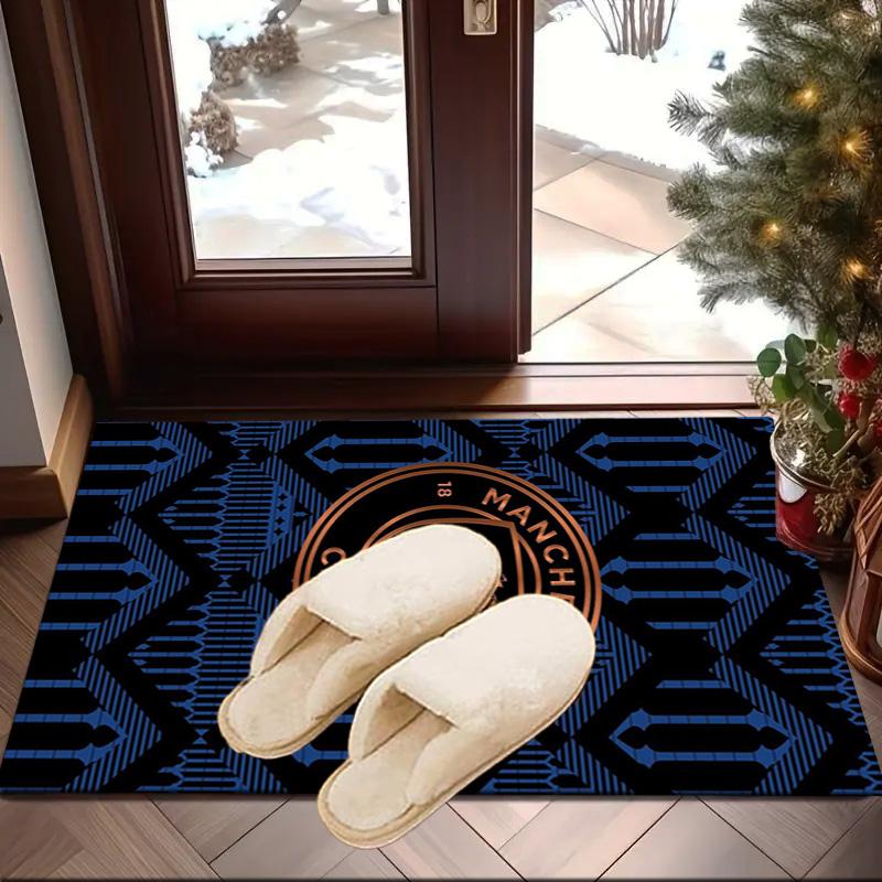City Football Club Printed Area Rug for Office, Chair Rug, Decorative Carpet Floor Mat, Large Size Fan gifts Christmas gifts
