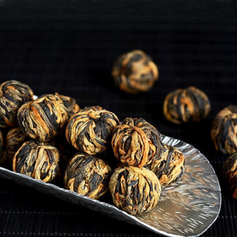 Supreme Yunnan Black Tea Dianhong Dragon Pearl Dian Hong Ball Buds 250g Tin
