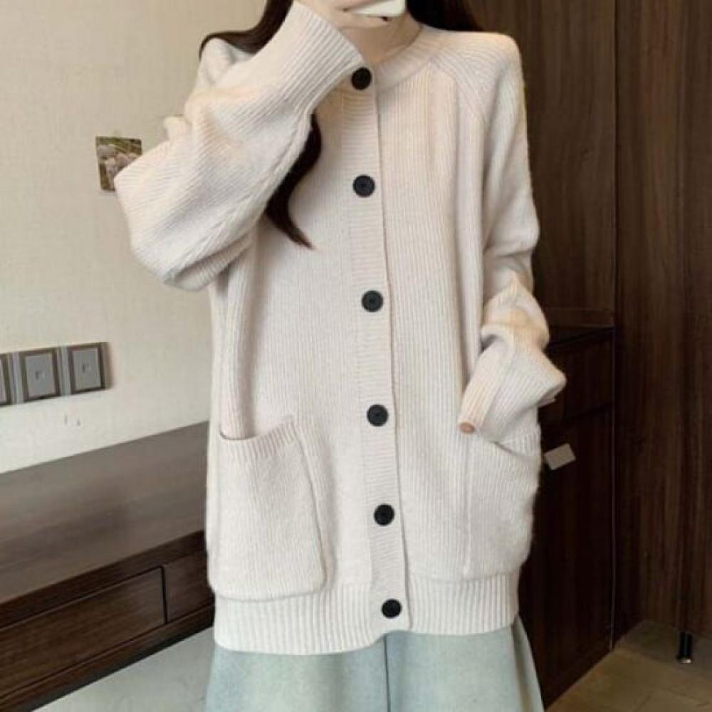 Navava Casual Simple Daily Long Sleeve Knit Cardigan Nk2488