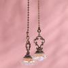 2PCS Bronze Crystal Pendant Home Decoration Car Trim Ceiling Fan Chain Extender Crystal Prism Drop Lamp Pendants