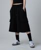 UNKNOWN PLANET Daily Wide Sweat Cargo Shorts Pants Black