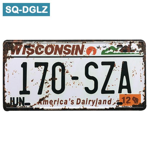 [SQ-DGLZ] Plăcuță de înmatriculare pentru mașină la modă nouă, bar, decorație de perete, placă de tablă, placă de metal vintage, decor pentru acasă, pictura plăci poster