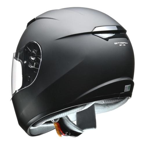 LEAD Motorcycle Helmet Full Face STRAX Matte Black L Size Less than 59-60cm SF-12